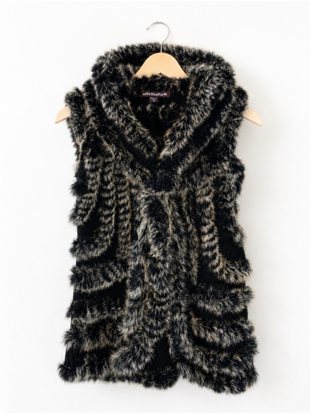 Sienna Rose Rabbit Fur Knit Vest